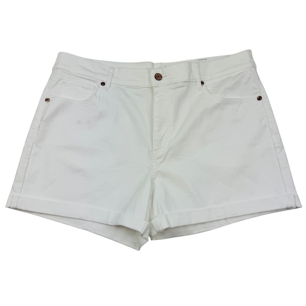 Loft White "The Roll" Stretch Classic Regular Fit Denim Shorts Women's Size 31
